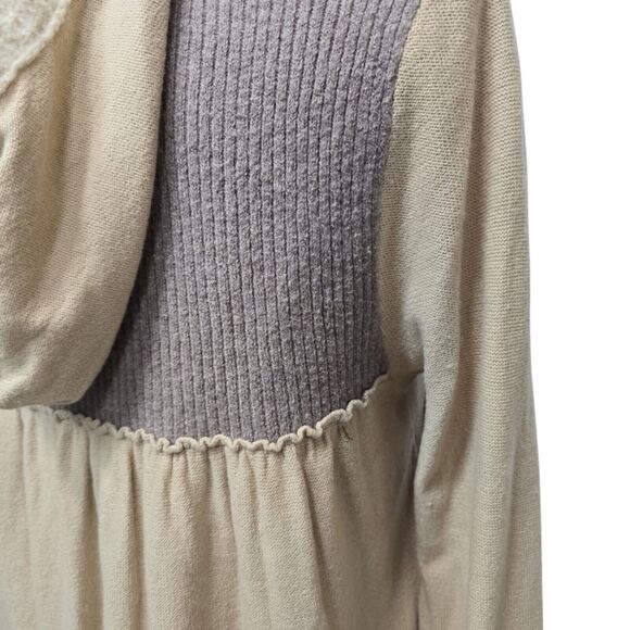 Free People‎ Peasant Cardigan Sweater Size Small Beige Brown Button Up Bohemian - Picture 11 of 11